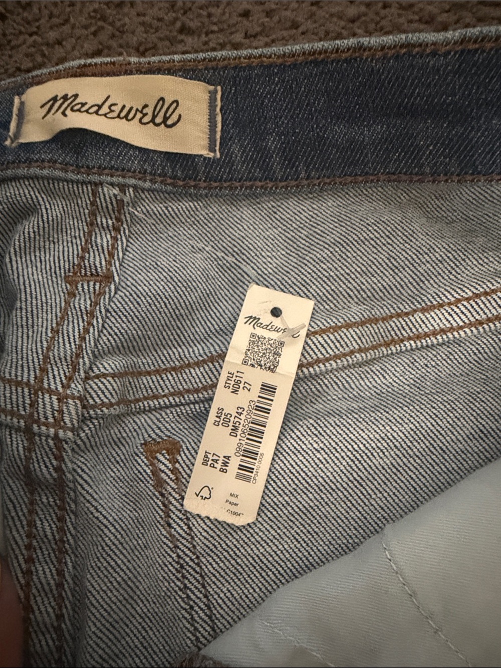 Madewell Women's 10” high rise skinny crop - Picture 4 of 4
